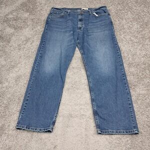Wrangler Relaxed Fit Mens Jeans 38x30 Blue Denim 9MRLAXD Medium Wash